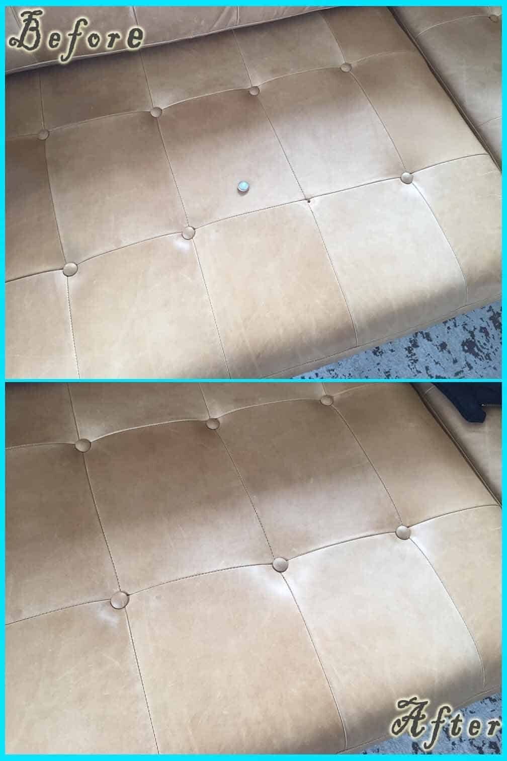 Leather Repair before and after — Best Furniture Services