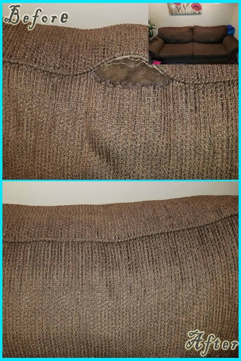 Upholstery Repair & Cleaning before and after — Best Furniture Services