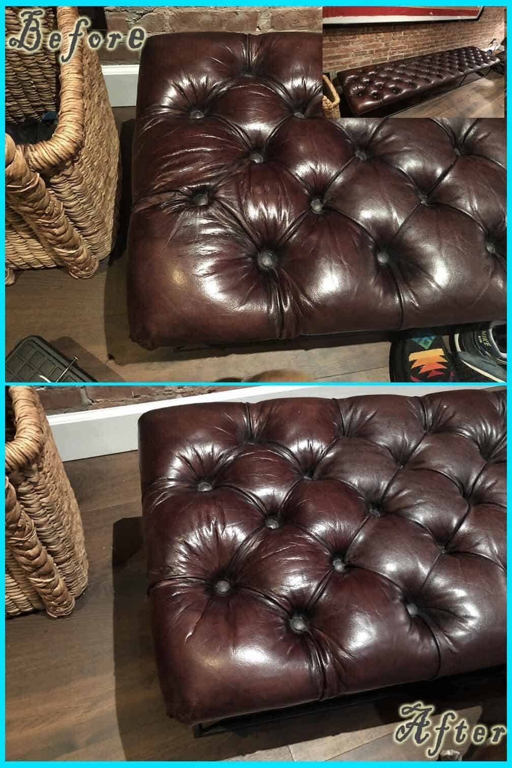 Leather Repair before and after — Best Furniture Services