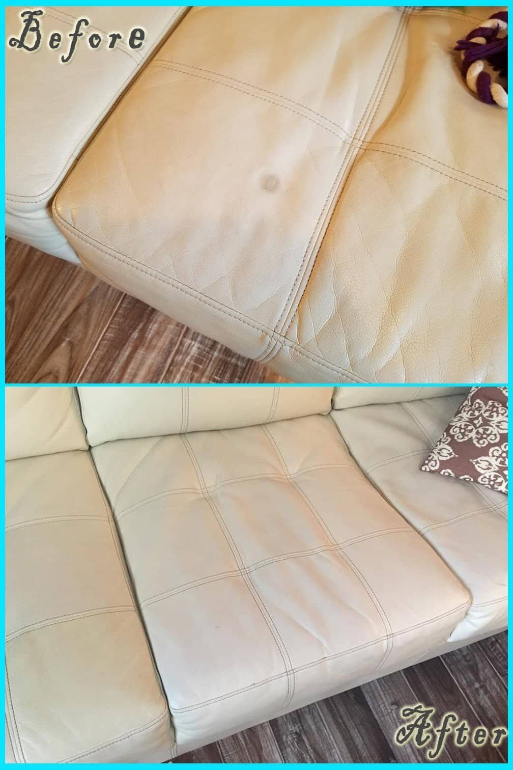 Leather Repair before and after — Best Furniture Services