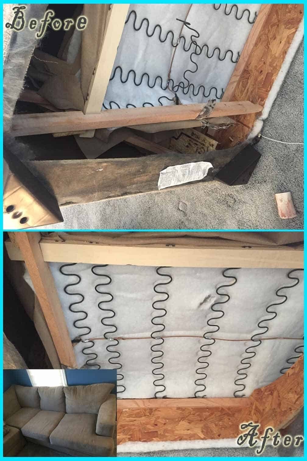 Structural Repair before and after — Best Furniture Services