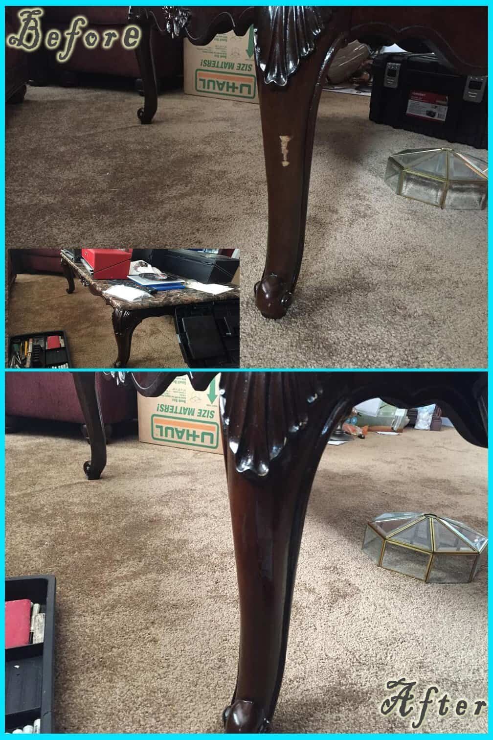 Wood Repair before and after — Best Furniture Services
