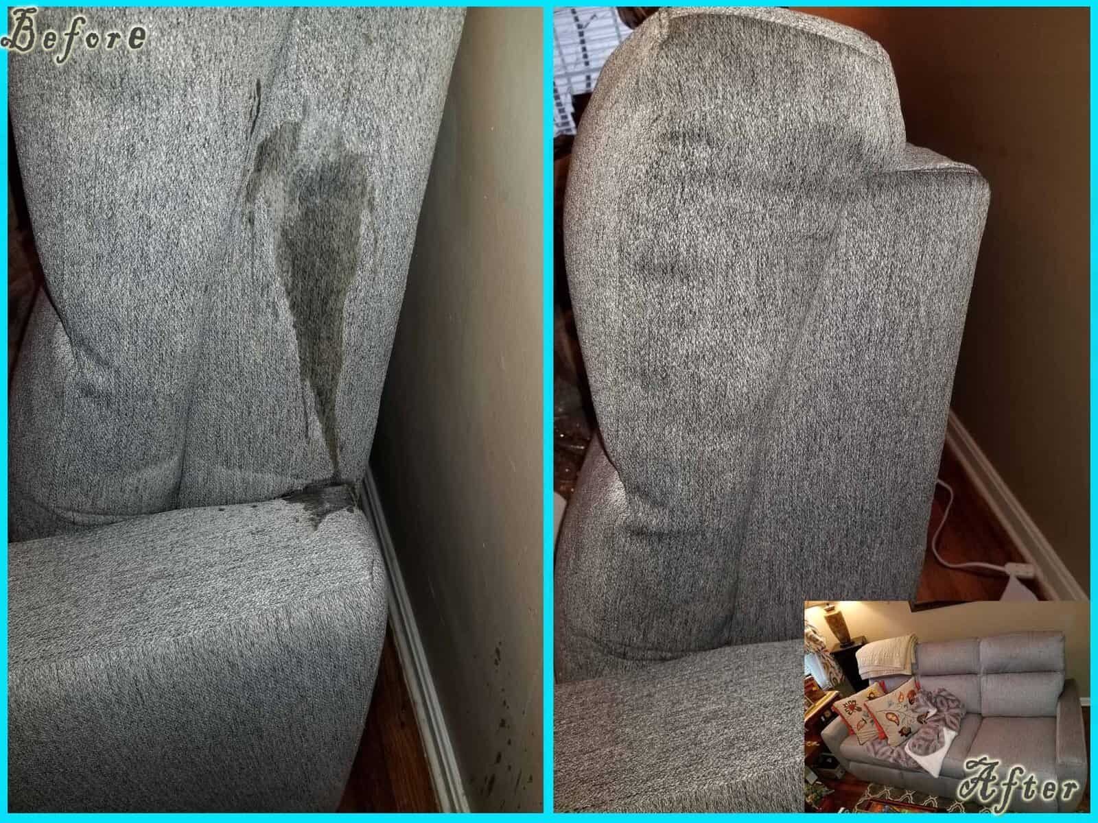 Upholstery Repair & Cleaning before and after — Best Furniture Services