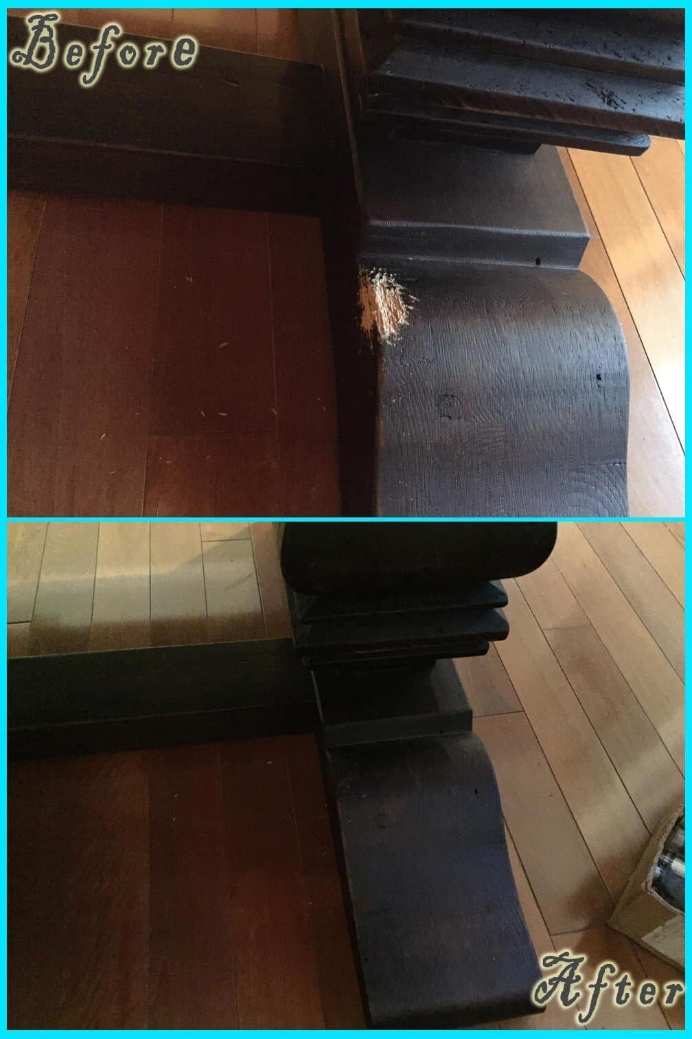 Wood Repair before and after — Best Furniture Services