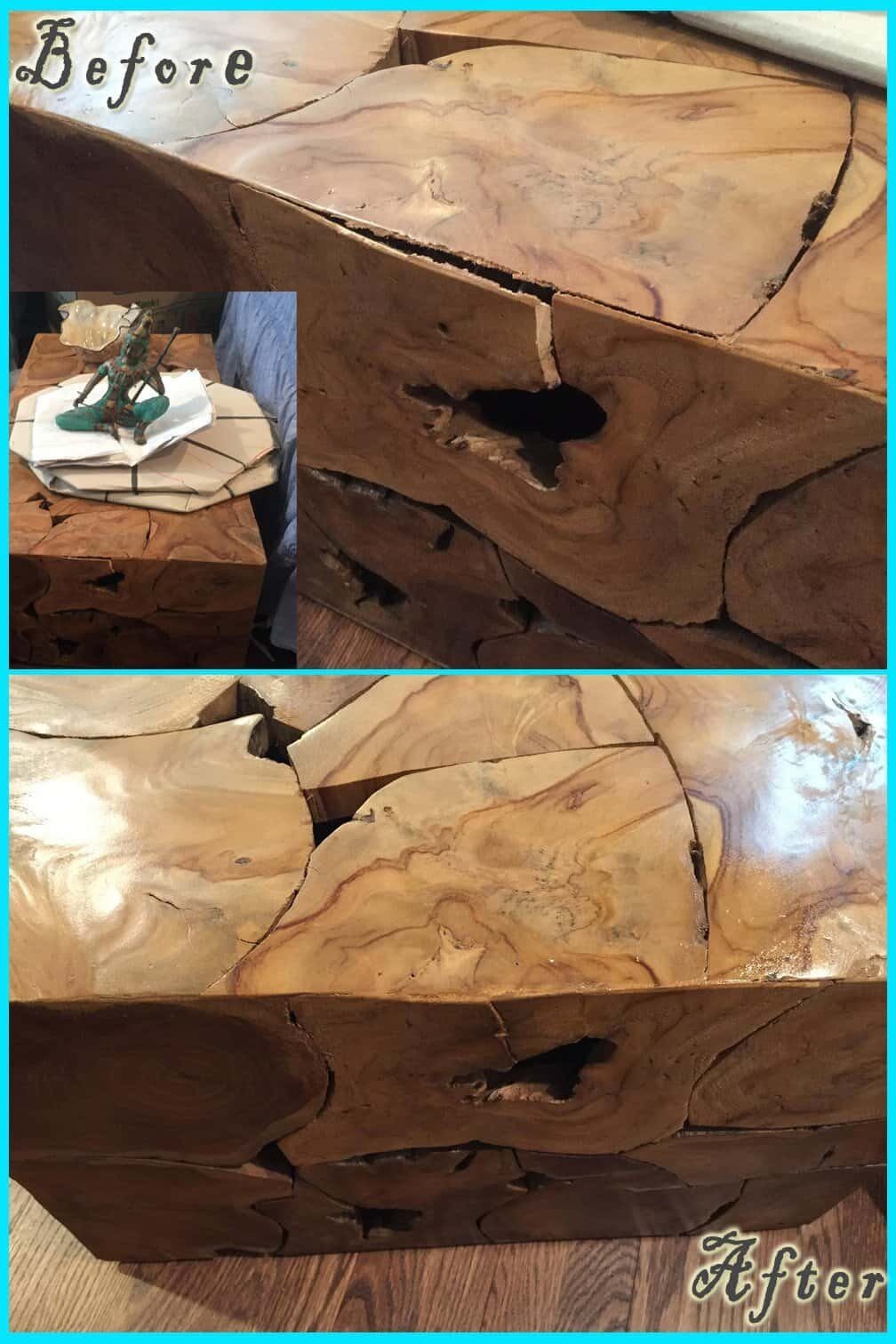 Wood Repair before and after — Best Furniture Services