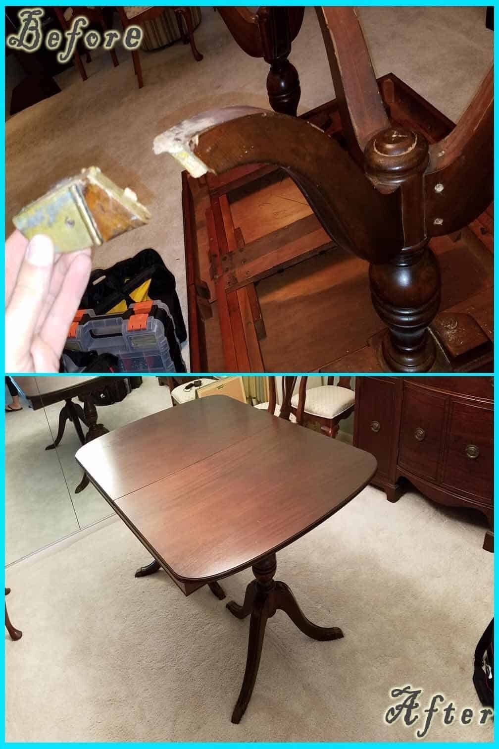 Structural Repair before and after — Best Furniture Services