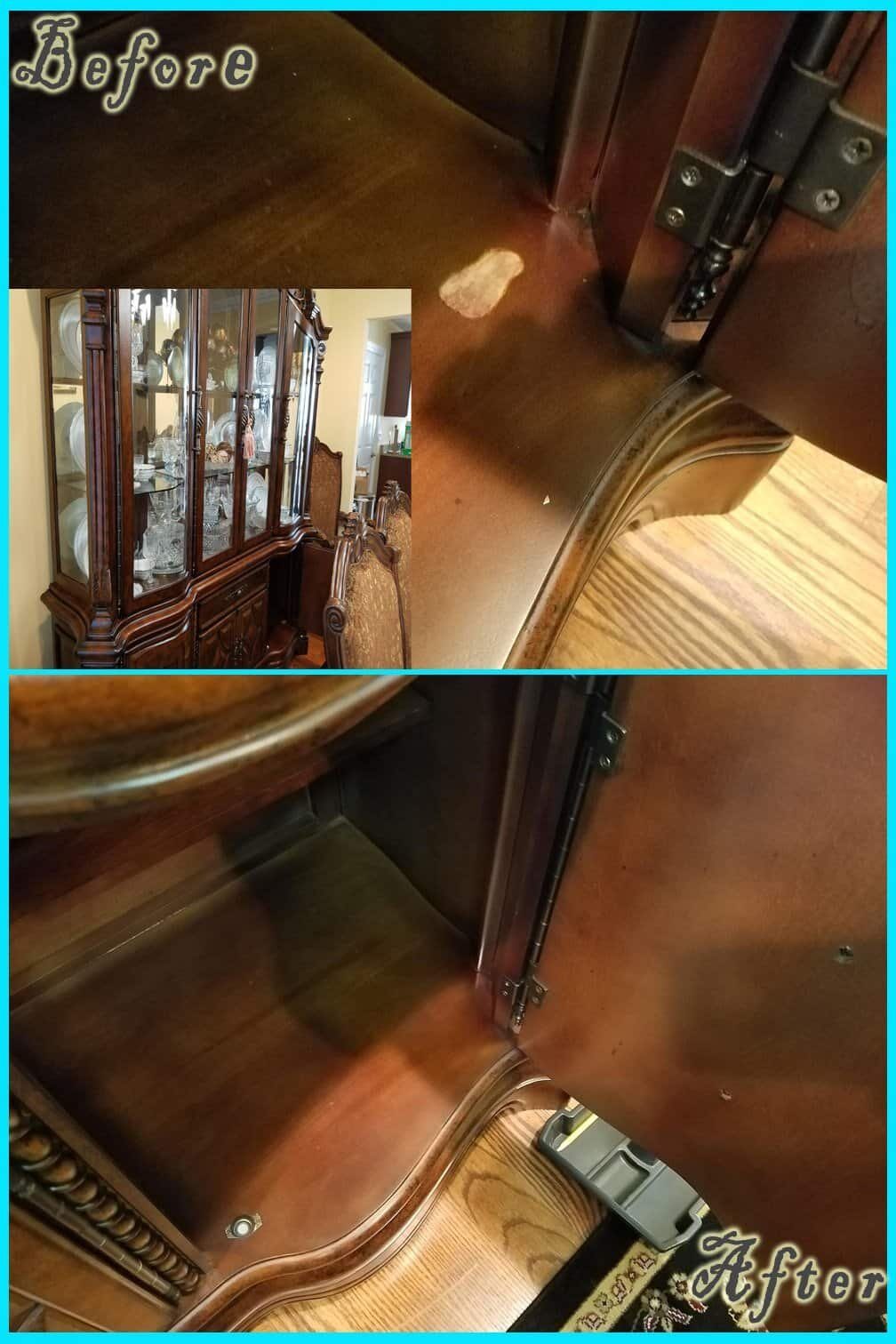 Wood Repair before and after — Best Furniture Services