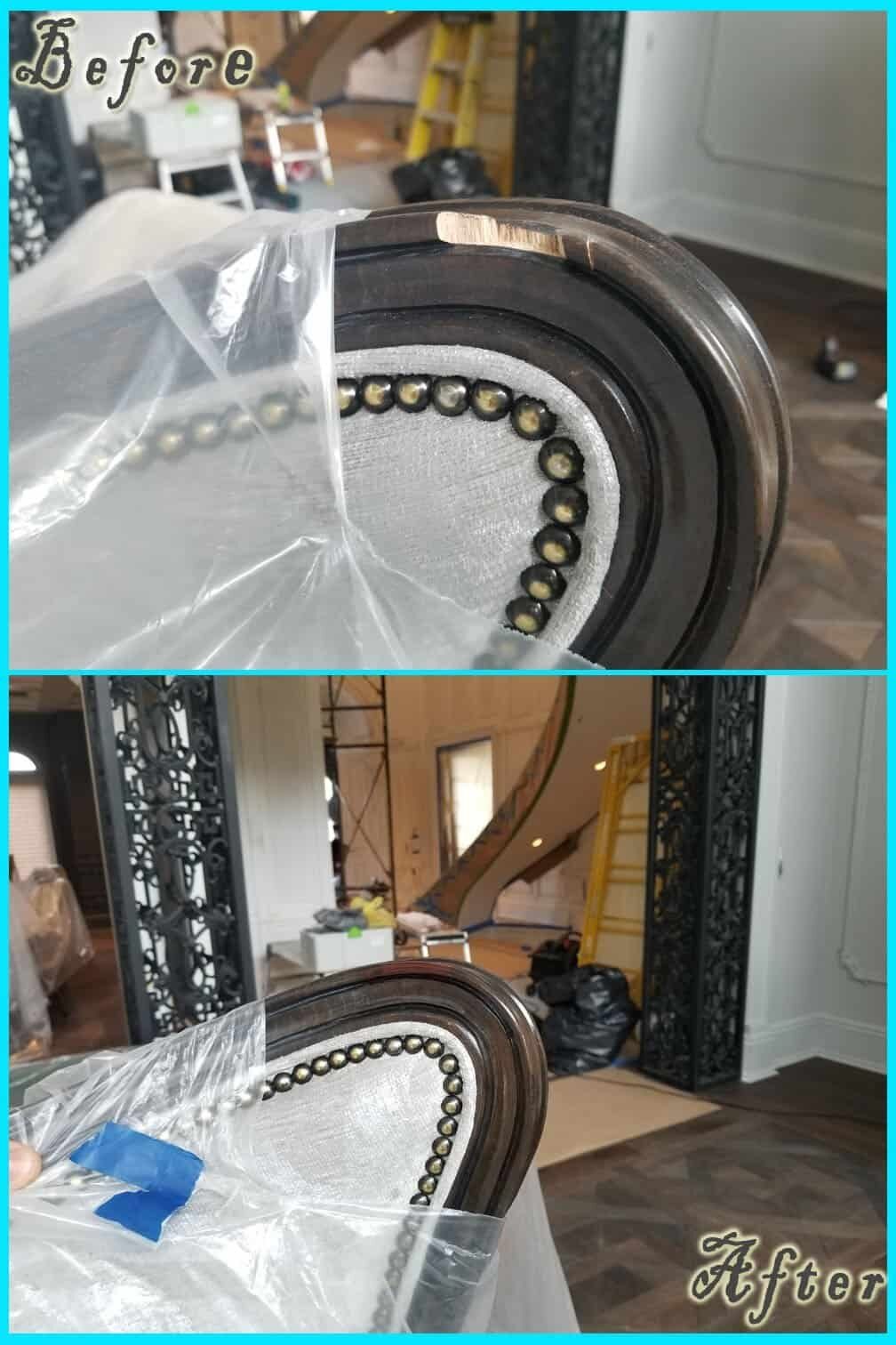 Wood Repair before and after — Best Furniture Services