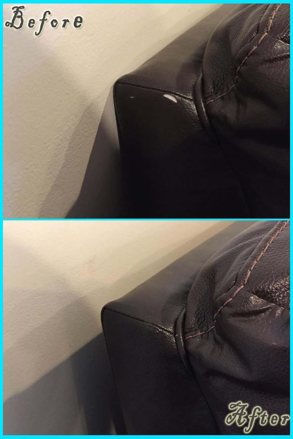 Leather Repair before and after — Best Furniture Services