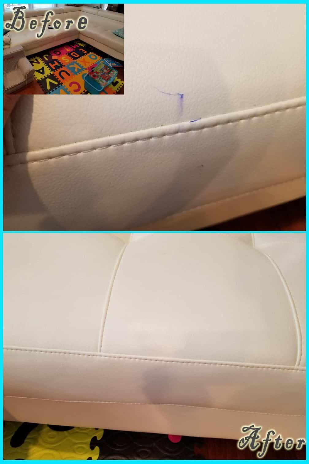 Leather Repair before and after — Best Furniture Services