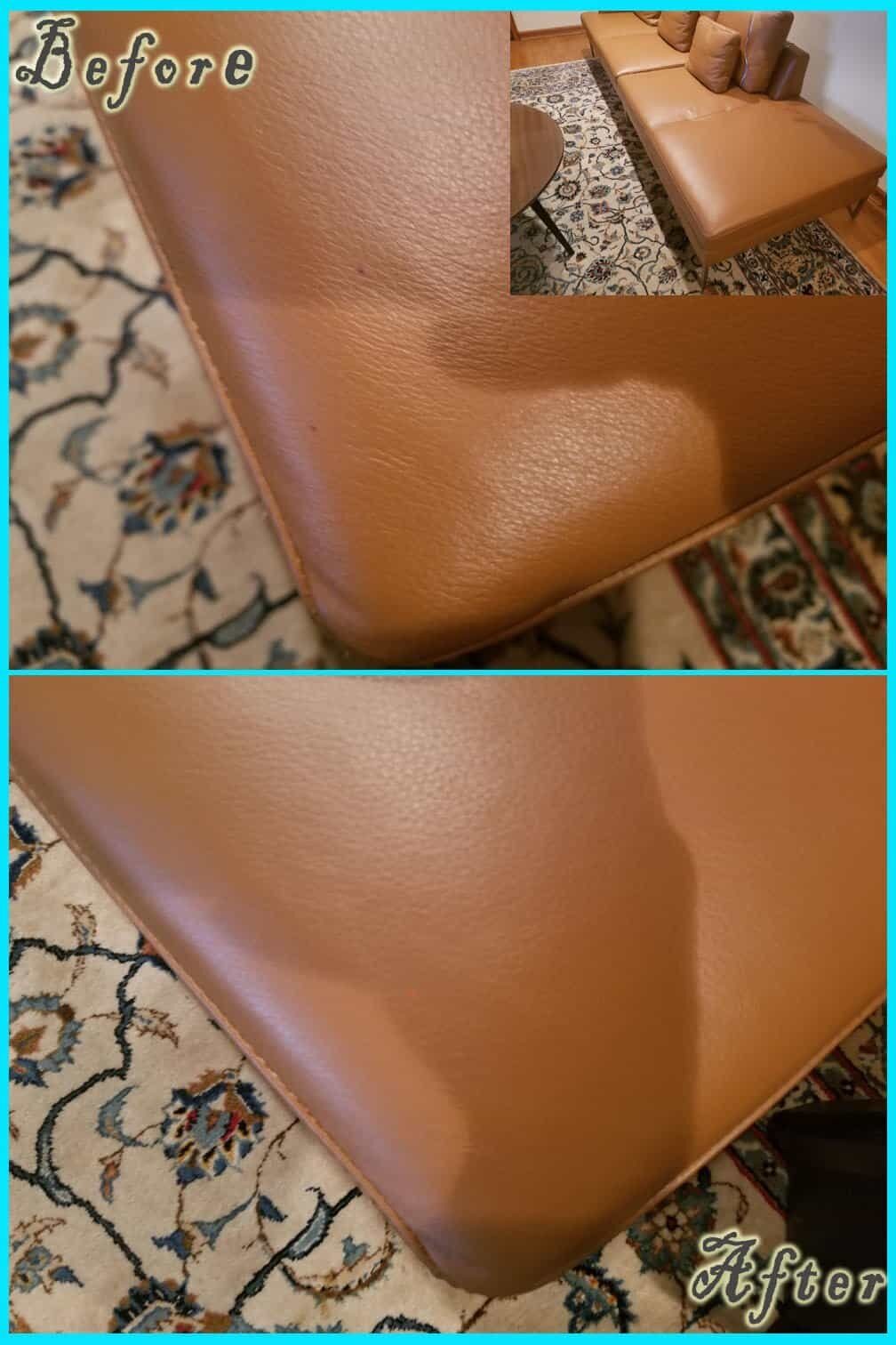 Leather Repair before and after — Best Furniture Services