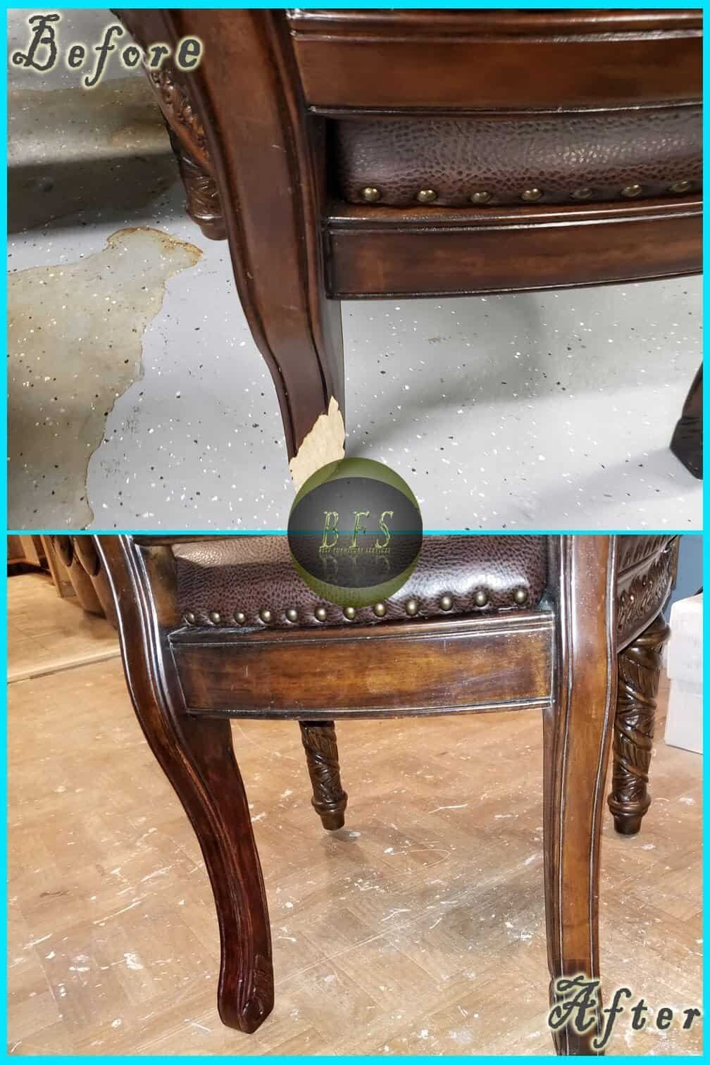 Wood Repair before and after — Best Furniture Services