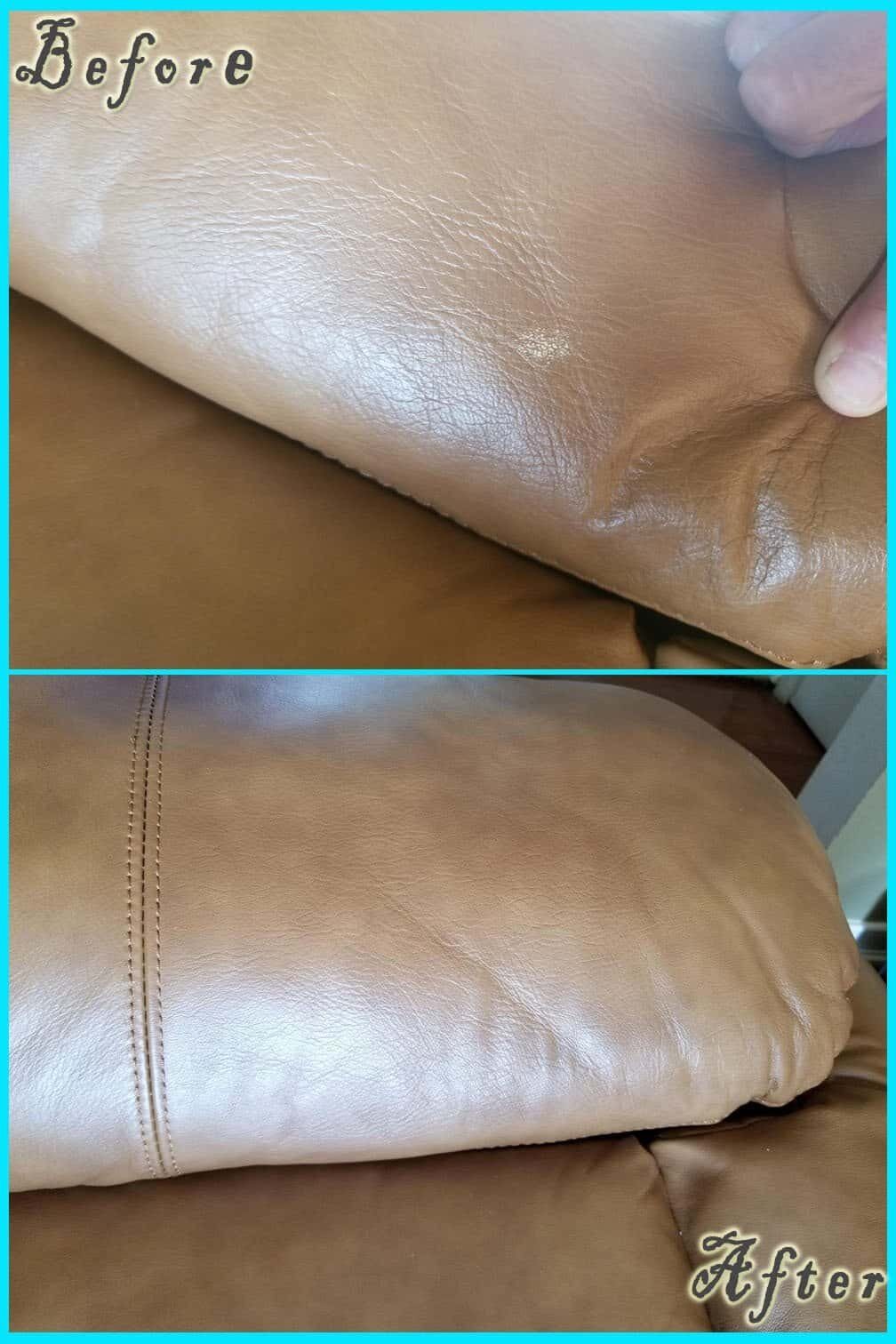 Leather Repair before and after — Best Furniture Services