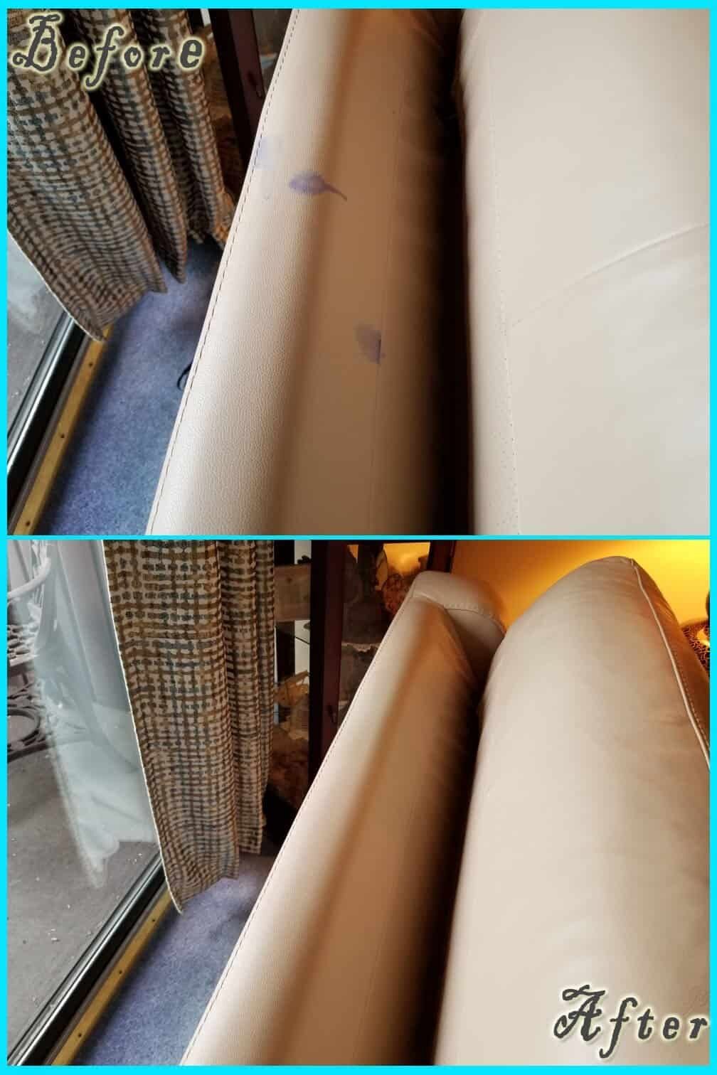 Leather Repair before and after — Best Furniture Services