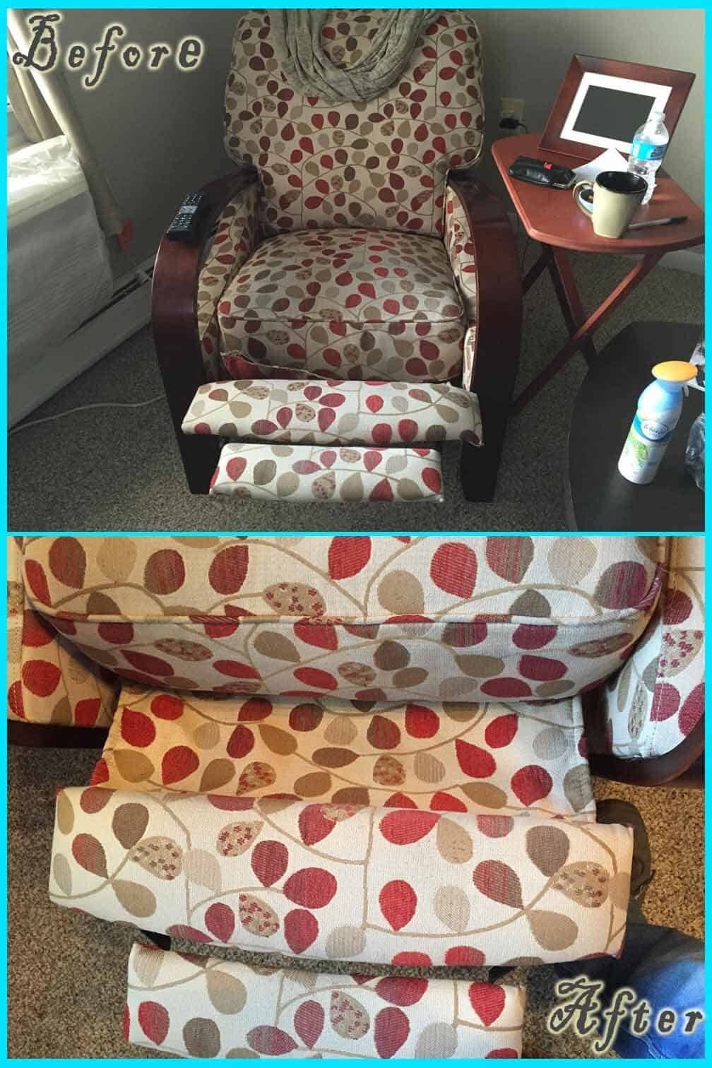 Upholstery Repair & Cleaning before and after — Best Furniture Services