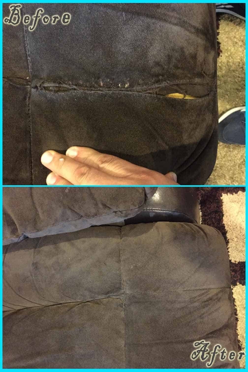 Upholstery Repair & Cleaning before and after — Best Furniture Services